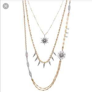 C+I Starburst Three Row Convertible Necklace